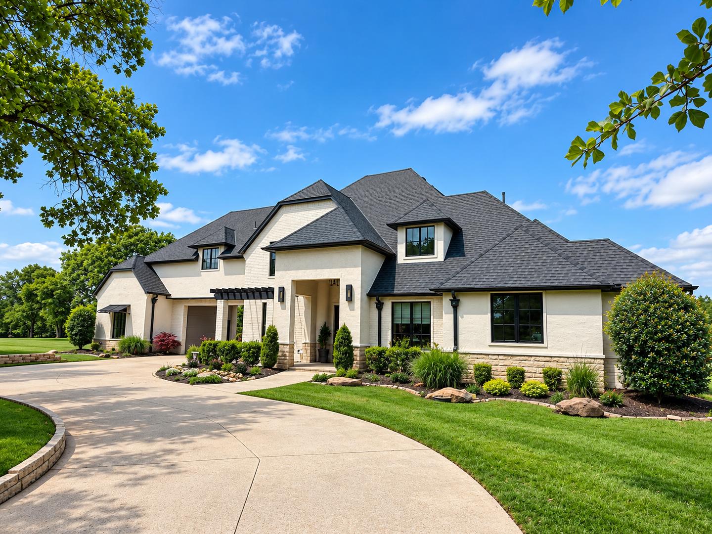 Large brick and stone home in Oklahoma City
